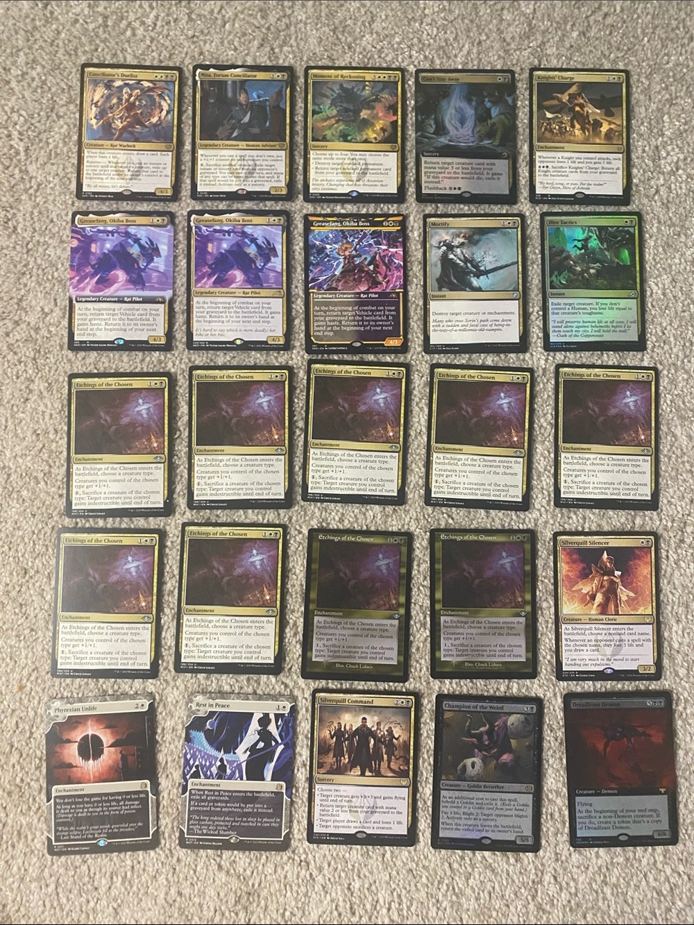 Magic Card Lot - 25 White and/or Black Cards